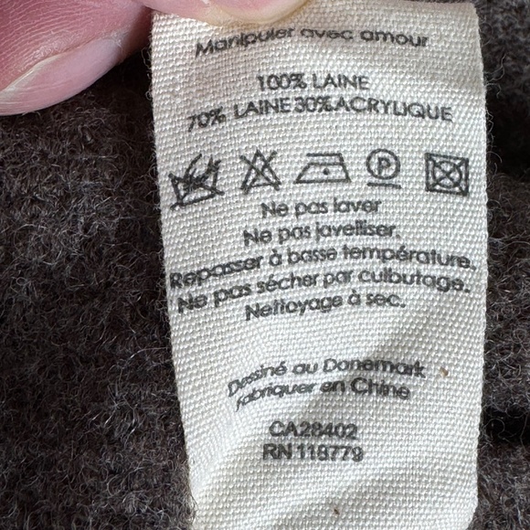 Gro Abrahamsson X Anthropologie Arslan Boiled Wool Knit Sweater Jacket Sz L - Picture 13 of 13